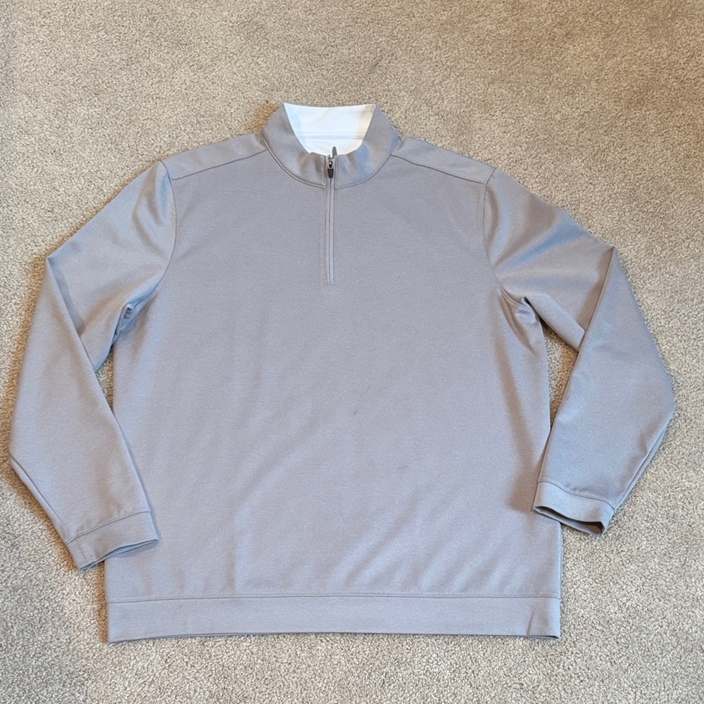 Johnnie-O Men's Gray Quarter-Zip Sweater